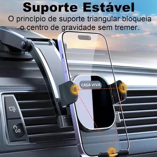 Car phone holder one-handed operation